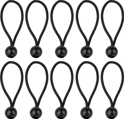 Produktbild von BigDean 10x Planenspanner mit Kugel - Spanngummis 15cm Gummispanner Zeltspanner Expanderschlingen Kugelspanner - Befestigung für Planen, Banner, Zelte