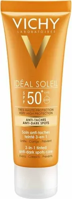 Produktbild von Vichy 3337875419802, Sunscreen cream, Gesicht, 50 ml, Röhre, Anti-Mitesser, Glättend, Empflindliche Haut