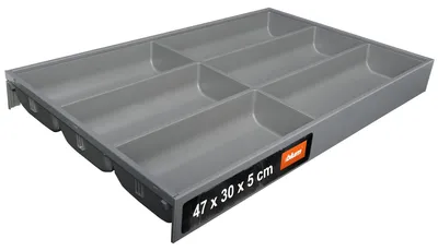 Obrázek produktu pro Blum Ambia-Line zásobník na příbory 475x300x50, ocel orion šedá matná