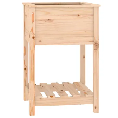 Image de vidaXL Bac à plantes avec étagère 54x54x81 cm pin massif