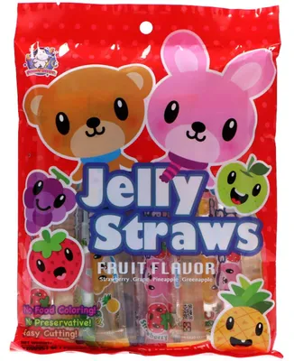 Produktbild von ABC Funny Hippo Jelly Straws Fruit 300g
