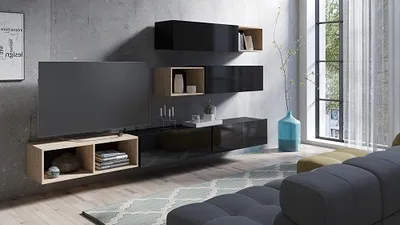 Obrázek produktu pro Furmeb24 - CALABRINI 25 - nástěnná skříňka , nástěnná skříňka, (černá)