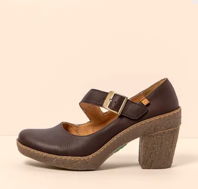 Image de El Naturalista Bottines à talons pour Femme N5433 WAX NAPPA BROWN / HAYA Couleur Marron