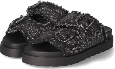 Produktbild von Buffalo Damen Pantoletten EVE ARI SPARK Schwarz Textil Synthetik Mix Größe: 41