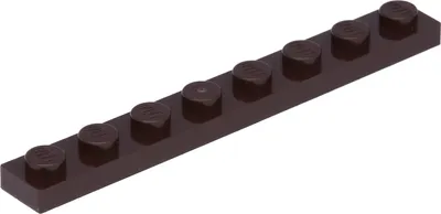 Produktbild von Lego® 1x8 Platte 3460 - 250 Stück Dunkelbraun