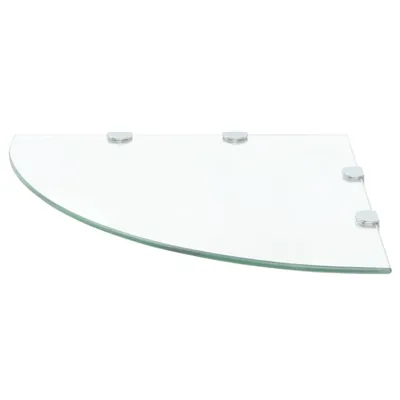 Produktbild von vidaXL Eckregale 2 Stk. mit Verchromten Halterungen Glas Transparent