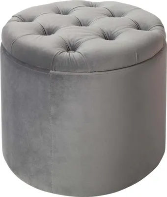 Produktbild von Hocker MODERN BAROCK STORAGE 50cm Samt silber