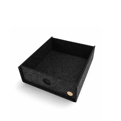 Produktbild von Aufbewahrungsbox CARGA Filz 30 x 30 x 10 cm ohne Deckel in anthrazit meliert