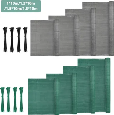 Produktbild von SWANEW 1.2*10m Balkonsichtschutz Sichtschutzfolie Blickdicht Zaun Garten HDPE Grau