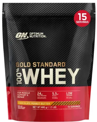 Produktbild von Optimum Nutrition Gold Standard 100 % Whey Protein – 465 g Chocolate Peanut Butter
