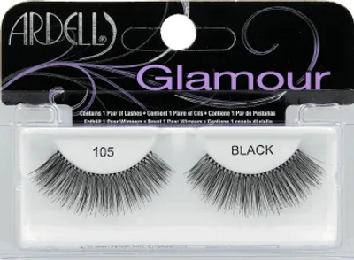 Obrázok produktu pre Ardell | Umelé riasy Glamour 105 - Čierne - 100% prírodné vlasy - Jednoduché použitie, opakovane použiteľné