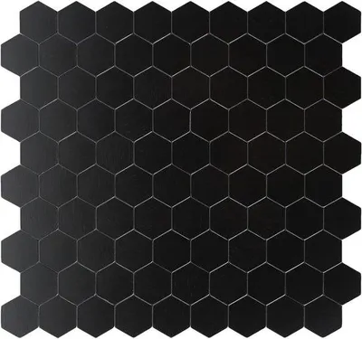 Produktbild von Selbstklebende Mosaikfliesen Schwarz - Hexagon & Fischgrät - Küche & Bad Wandfliesen