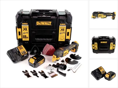 Produktbild von DeWalt DCS 356 M1 Akku Multitool 18V Brushless + 35tlg. Zubehör + 1x Akku 4,0Ah + Ladegerät + TSTAK