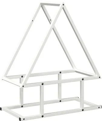 Produktbild von Brennholzregal Weiß 50x25x60 cm Kaltgewalzter Stahl