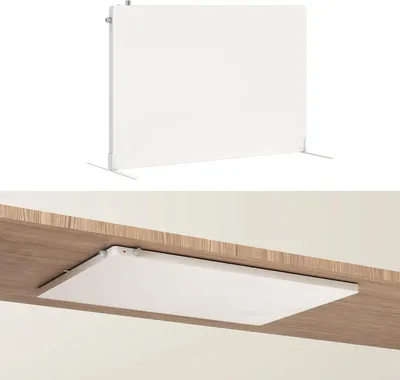 Image de Chauffage infrarouge - Appareil sur pied - Pour chauffer les bureaux - Trois niveaux de température - 210 watts - Blanc