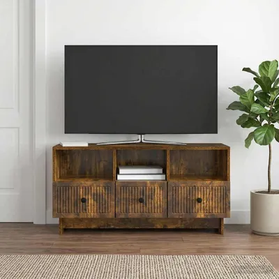 Zdjęcie produktu dla Szafka pod telewizor vidaXL, dąb wędzony, 102 x 34,5 x 50 cm, materiał drewnopochodny