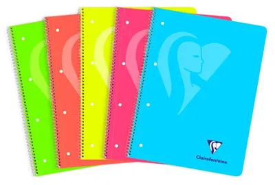 Produktbild von Clairefontaine 5x Collegeblock A4+, 120 Bl 90g, kariert PP Sortiert 598723C