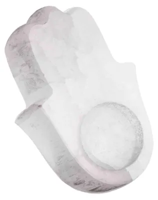 Image de Solidchoice - Ensemble de 2 bougeoirs en selénite, forme Hamsa