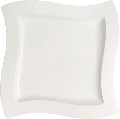 Zdjęcie produktu dla Villeroy & Boch NewWave zestaw 4 talerzy kwadratowych 29,5 cm biały Porcelles