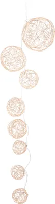 Produktbild von com-four® LED Lichterkette mit 8 Kugeln - Lichterkette mit LED-Licht - Dekorative Beleuchtung für Weihnachten, Geburtstag, Hochzeit oder Party
