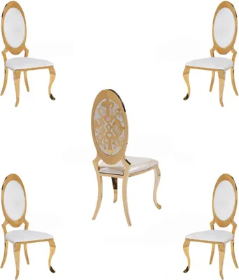 Produktbild von Gruppe Stühle Garnitur Textil Stoff Holz Gepolsterte Esszimmer 4x Stühle