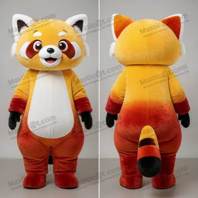 Produktbild von Samtig-leuchtender MASTICOT Roter-Panda-Maskottchen