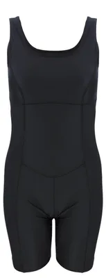 Produktbild von Aquarti Damen Schwimmanzug mit Bein Geschlossener Rücken, Farbe: Schwarz/Nähte Schwarz, Größe: 40