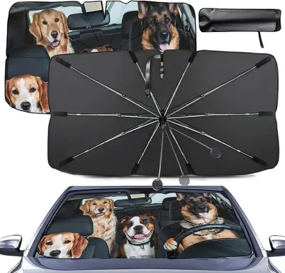Obrázok produktu pre Auto slnečná clona 140 x 79 cm, skladacia, UV ochrana, do auta