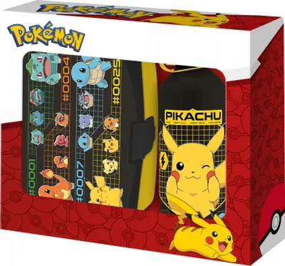 Immagine prodotto di Scatola per la colazione, set per il pranzo Pikachu e bottiglia Pokémon da 500 ml