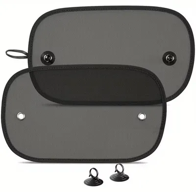 Produktbild von 2er Set Auto Sonnenschutz für Seitenscheiben 50×30 cm, UV-Schutz für Baby und Kinder, mit Saugnäpfen und Aufbewahrungstasche