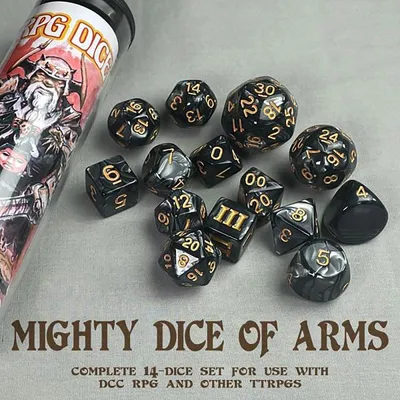 Obrázok produktu pre Dungeon Crawl Classics Dice Mighty Dice of Arms - Stolný kocky - ENG Edition