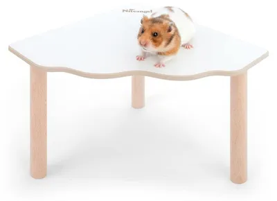 Produktbild von Holz Spielpodest für Kleintiere Dreieck Weiß 22,9 x 22,9 x 16 cm