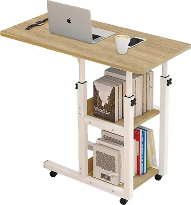 Obrázek produktu pro Odkládací stolek HOME na kolečkách, bílá/dub Sonoma