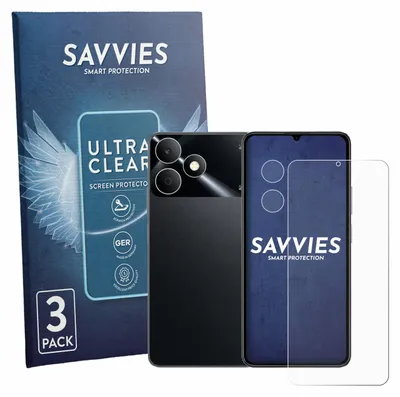 Produktbild von 6x Für realme Note 80 (Display+Kamera) Schutzfolie Savvies Displayschutz Display Schutz Folie Klar Transparent