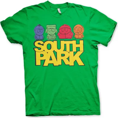 Produktbild von South Park Sketched T-Shirt - Large - Green