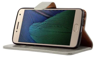 Produktbild von Cadorabo Hülle für Motorola MOTO G5 PLUS Schutzhülle in Braun Handyhülle Book Tasche Case Etui Luxury