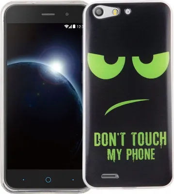 Produktbild von Handy Hülle für ZTE Blade V6 Cover Case Schutz Tasche Motiv Slim Silikon TPU Dont Touch my Phone Grün