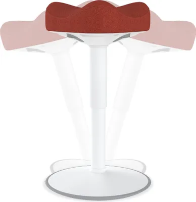 Produktbild von JOIEYOU Ergonomická kancelářská stolička 47-65 cm Výškově nastavitelná stolička Dynamická pracovní stolička s pěnovým sedákem a protiskluzovou podložkou TPE Trojúhelníková kyvná stolička pro domácnost, obchod a kancelář (oranžová)