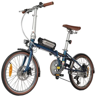 Produktbild von Draixcor E-Bike Cityrad Smart 20 Zoll faltbar, 36V 190Wh, bis 60 km, 250W Heckmotor, Shimano 7-Gang, Scheibenbremsen, LED Licht, LCD, Damen Herren