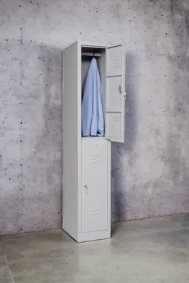 Produktbild von Garderobenschrank 2- türig grau