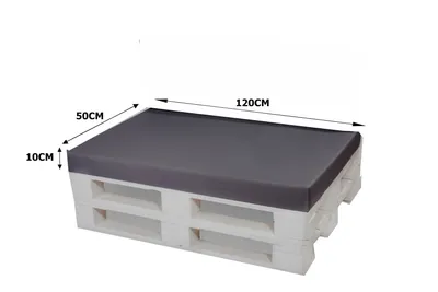Obrázok produktu pre Vankúšik na paletu 120x50cm| detský vankúšik na podlahu| paletový vankúš vonkajší antracit| podsedák europaliet| Balkón s podlahovým vankúšom