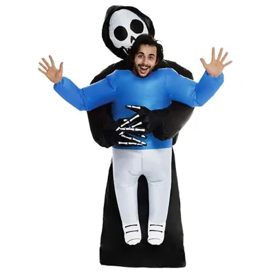 Produktbild von Sensemann Kostüm Aufblasbar für Kinder, Halloween Verkleidung, Perfekt für Karneval und Fasching