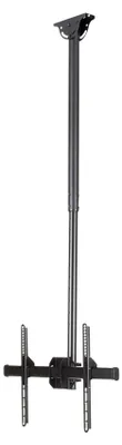 Produktbild von StarTech.com TV-Deckenhalterung - Vollbewegliche, Universelle, Hängende Einzelbildschirmhalterung mit Verstellbarem Teleskopmast - Neigbar/Schwenkbar - VESA-Halterung für 32"-75" Bildschirme, 50 kg, 81,3 cm (32"), 190,5 cm (75"), 200 x 200 mm, 600 x 400 mm, 1100 - 1600 mm