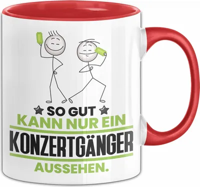 Produktbild von Konzertgänger Geschenk Tasse So Gut Kann Nur Ein Konzertgänger Aussehen Geschenkidee Kaffee-Becher (Rot)