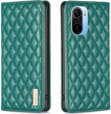 Produktbild von Xiaomi Poco F3 Hülle, Elegant Bookstyle Flip Leder Kartenfächer Schutzhülle mit Ständer für Xiaomi Poco F3 / Redmi K40 / K40 Pro Grün