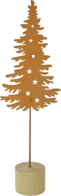 Produktbild von TrendLine Baum mit Sternen aus Metall 13,5 x 7 x 42 cm braun