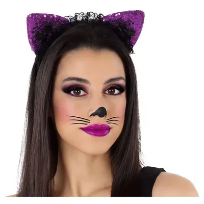 Immagine prodotto di Fascia orecchie gatto paillettes viola
