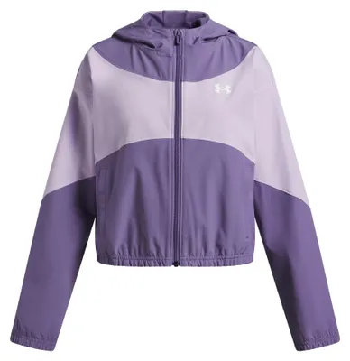 Produktbild von Under Armour - "Rival" Windjacke für Mädchen, gewebter Stoff GT21717 (146-152) (Violett/Weiß)