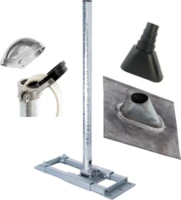 Produktbild von PremiumX DELUXE X130-48 SAT Dachsparrenhalter 130cm Mast Dachabdeckung schwarz