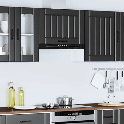 Produktbild von "im Sonderangebot"Sideboard Küche Moderne - CLORIS - Buffetschrank - Küchen-Hängeschrank Lucca Schwarz Holzwerkstoff - NeuMöbel9179350
